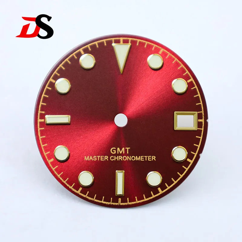 Sunburst Dial 28.5mm Blue Lume NH35NH34GMT Movement No Date Window/3 O'clock Date