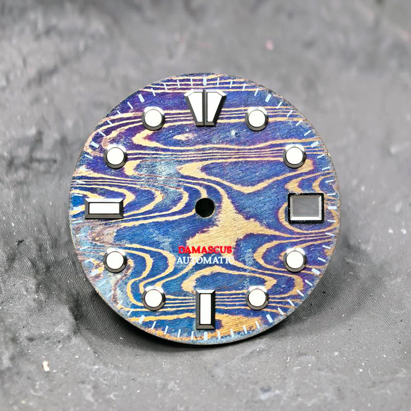 Natural Multicolor Damascus Dial Unique