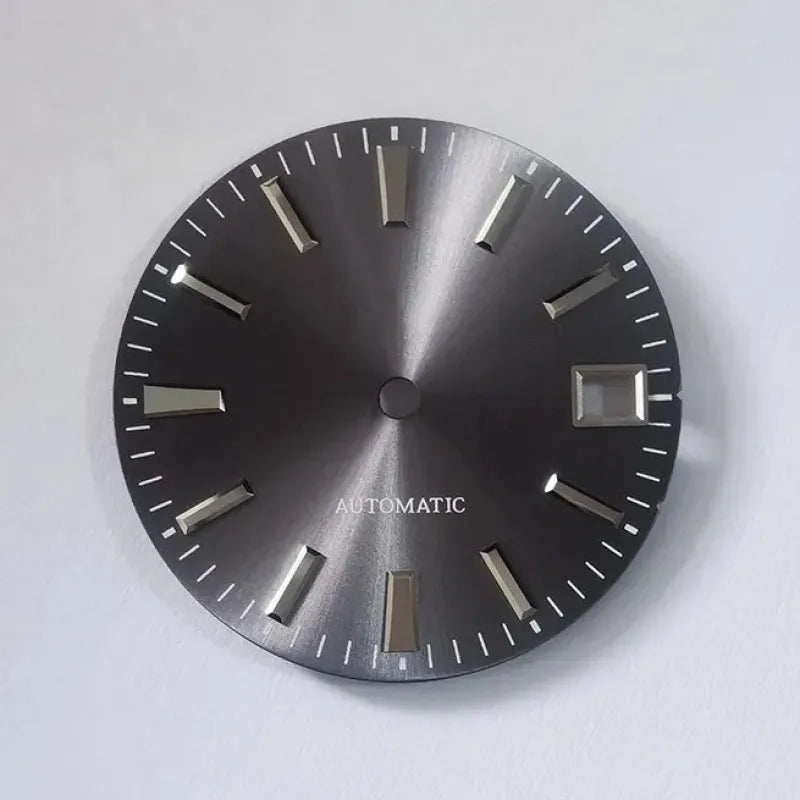 No Lume 28.5mm Dial Sunburst Modified Watch NH35 Movement