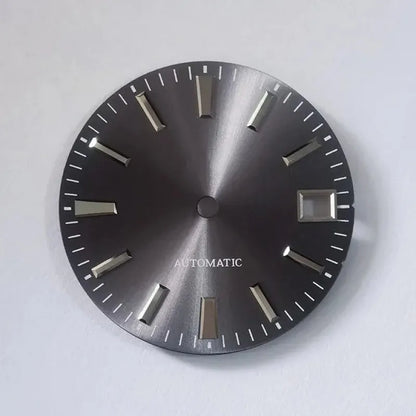 No Lume 28.5mm Dial Sunburst Modified Watch NH35 Movement