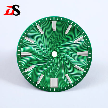 Guilloche Dial 28.5mm No Lume Sterile NH35NH34NH38 Movement 3 O'clock/6 O'clock/no Date