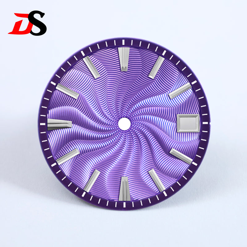 Guilloche Dial 28.5mm No Lume Sterile NH35NH34NH38 Movement 3 O'clock/6 O'clock/no Date