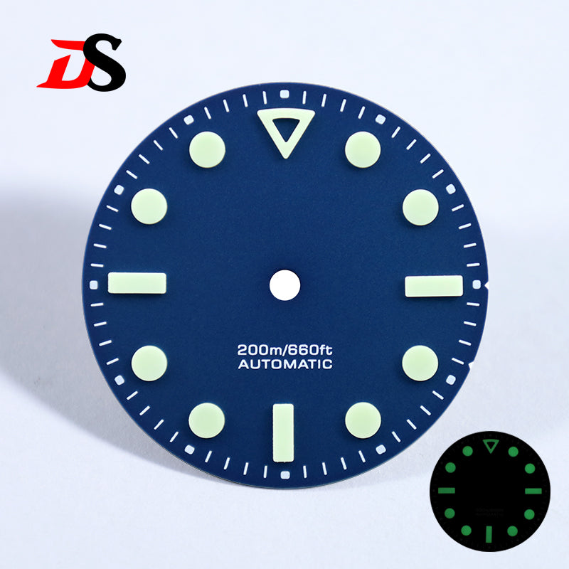 Hollow Index Matte Dial 28.5mm Dial Green Lume for NH35 ETA2824/MIYOTA 9015 Movement No Date