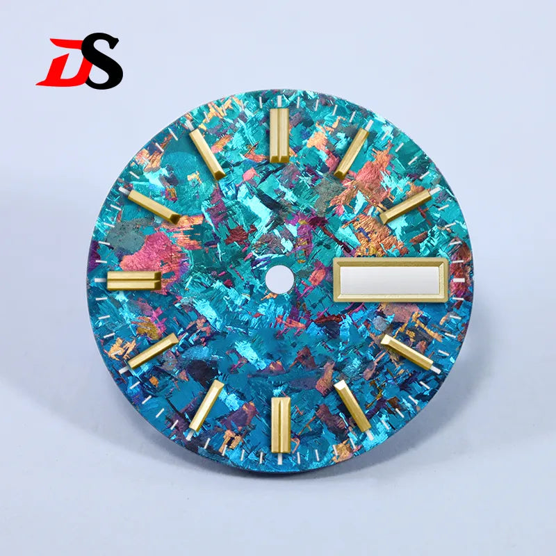 Ice Crystal Titanium Dial 28.5mm DAY DATE No Lume NH35 NH36 Movement