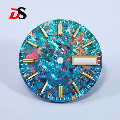 Ice Crystal Titanium Dial 28.5mm DAY DATE No Lume NH35 NH36 Movement