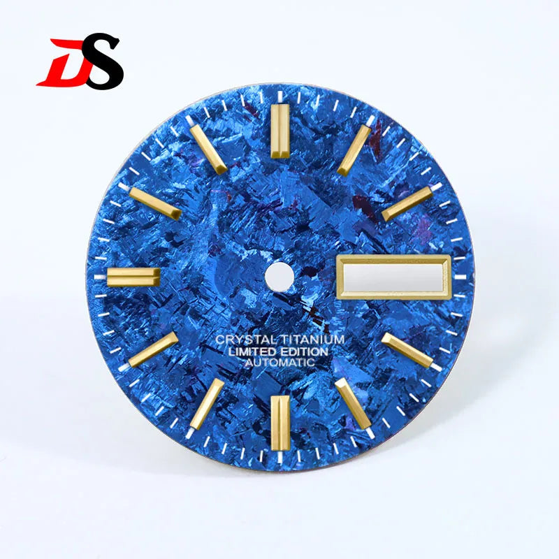 Ice Crystal Titanium Dial 28.5mm DAY DATE No Lume NH35 NH36 Movement