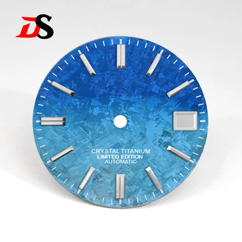 28.5mm Dial Crystal Titanium Text Dial Chaotic Texture No Lume NH35 Movement