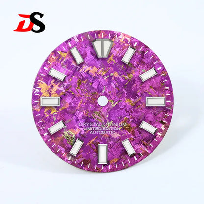 28.5mm Ice Crystal Titanium Dial Blue Lume NH35 Movement