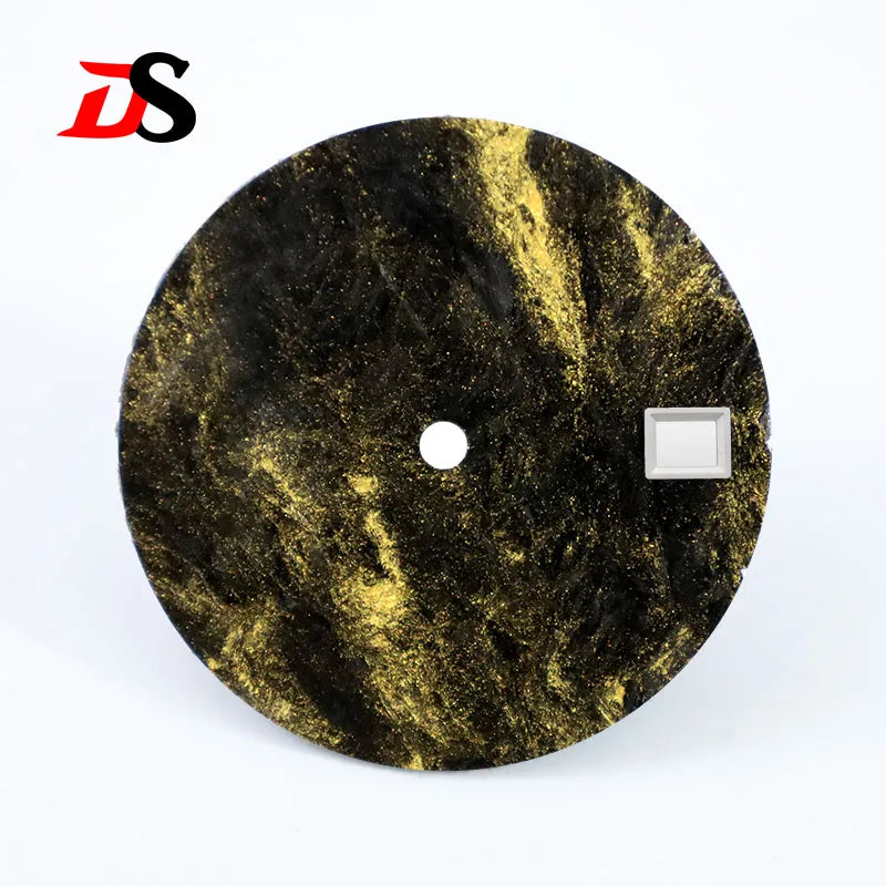 28.5mm Carbon Fiber Dial Rich Color Lava Texture Blank Surface NH35NH38 Movement Date