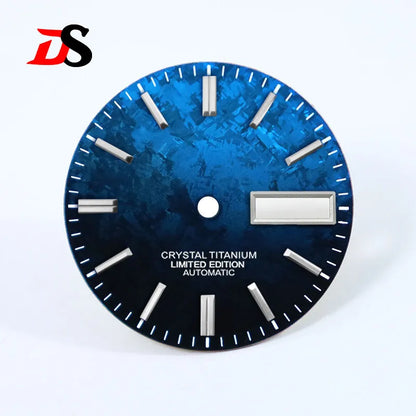 Ice Crystal Titanium Dial 28.5mm DAY DATE No Lume NH35 NH36 Movement