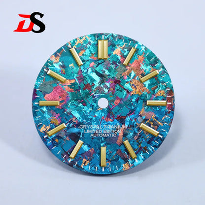 28.5mm Dial Ice Crystal Titanium Dial No Lume NH35 Movement No Date Dial