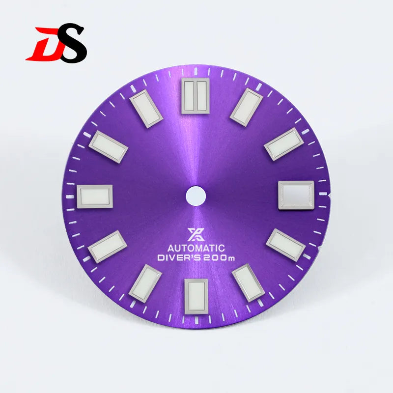 28.5mm Sunburst X Dial Blue Lume for NH35 Movement Watch Accessories