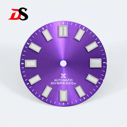 28.5mm Sunburst X Dial Blue Lume for NH35 Movement Watch Accessories