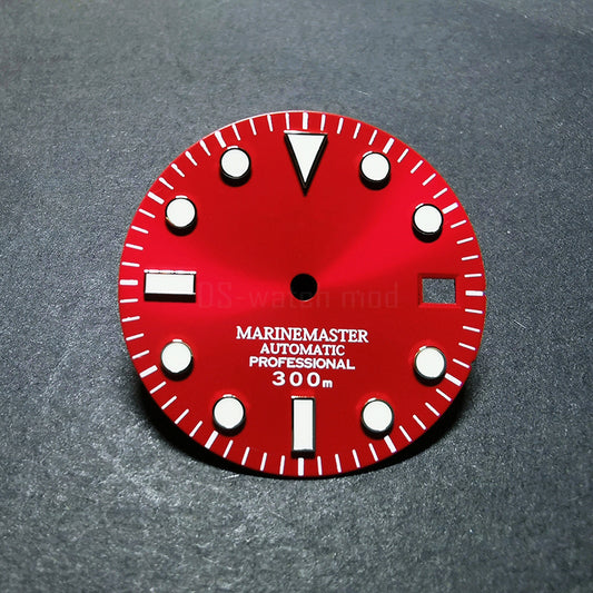 Sunburst Dial Matte Silver YM Index BGW9 C3 Lume for NH35NH36 Movement 28.5mm