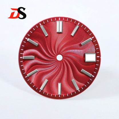 Guilloche Watch Dial 28.5mm No Lume NH35 Sterile Ice Blue Smoky Purple NH34 NH38 No Date