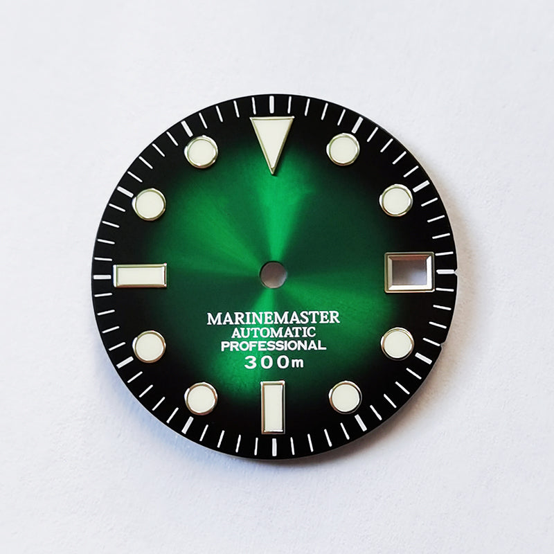 Sunburst Dial Matte Silver YM Index BGW9 C3 Lume for NH35NH36 Movement 28.5mm