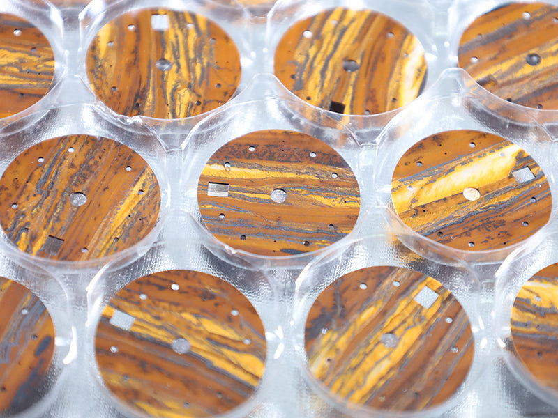 Natural Stone Iron Tiger's Eye S Mod Dial High Quality No Lume No Date NH38