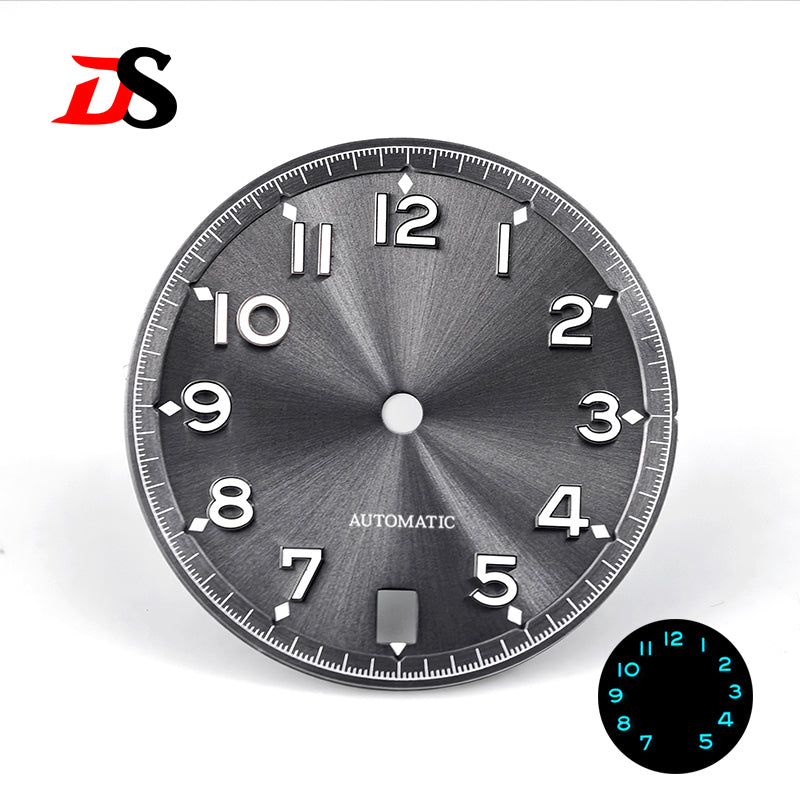 In Stock-Foregoer Dial Blue Lume 28.5mm Number NH35 Dial