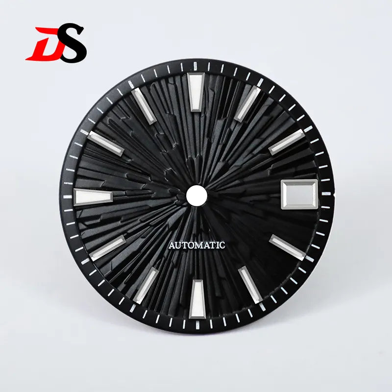 Gradient Wood Grain 28.5mm Dial Blue Lume for NH35/NH38 Movement 3 O'clock Date/no Date