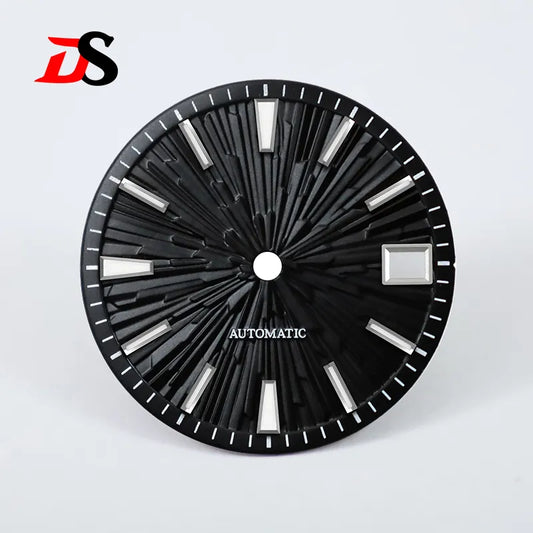 Gradient Wood Grain 28.5mm Dial Blue Lume for NH35/NH38 Movement 3 O'clock Date/no Date