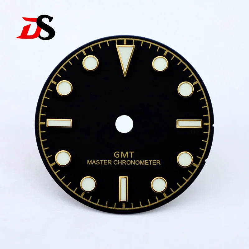 28.5mm Matte Dial Blue Lume NH35NH34GMT Movement No Date Window