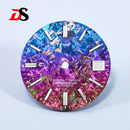 28.5mm Dial Crystal Titanium Text Dial Chaotic Texture No Lume NH35 Movement