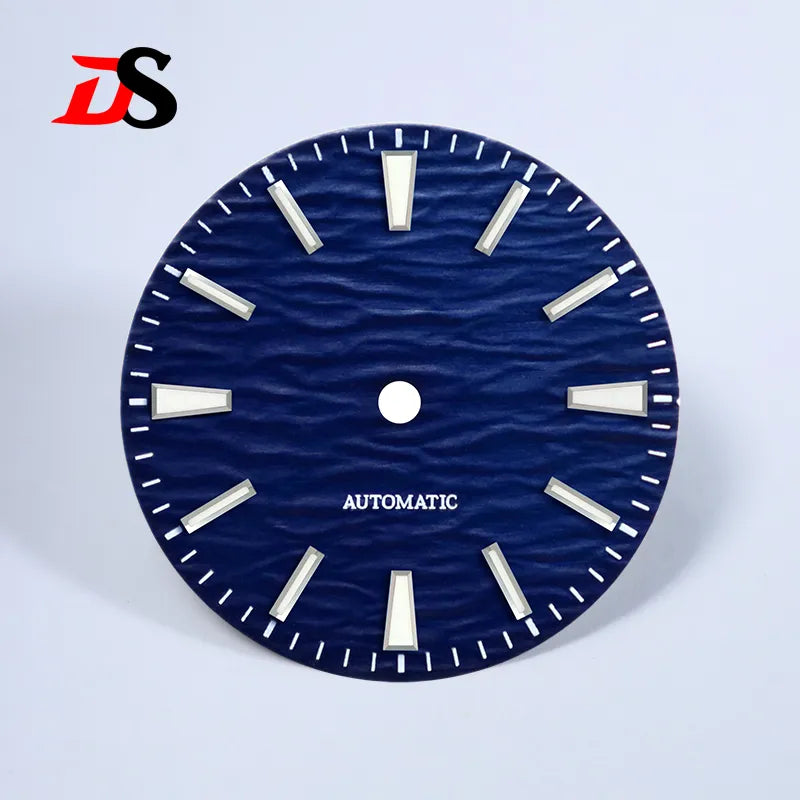 Gradient NH35 Dial 28.5mm Wave Pattern Dial Blue Lume for NH35/NH38 Movement