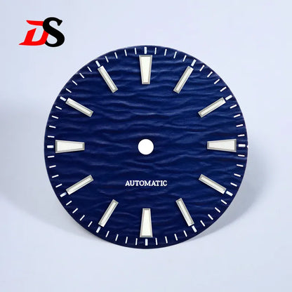 Gradient NH35 Dial 28.5mm Wave Pattern Dial Blue Lume for NH35/NH38 Movement