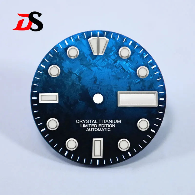 28.5mm Dial BGW9 C3 Lume Ice Crystal Titanium for NH35 NH36 Movement