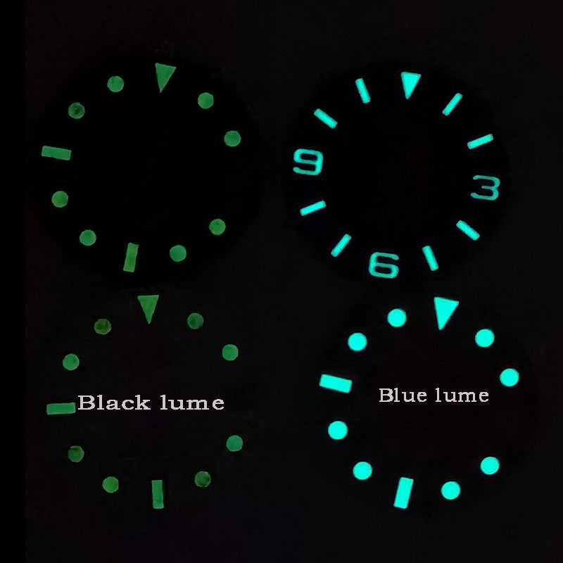 Carbon Fiber MM Dial 28.5mm GMT NH34 Dial Black Lume