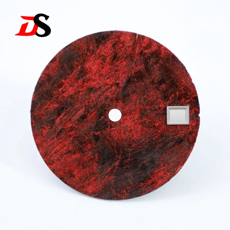 28.5mm Carbon Fiber Dial Rich Color Lava Texture Blank Surface NH35NH38 Movement Date