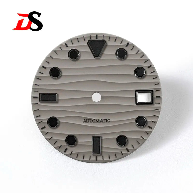 Sea Wave 28.5mm Dial 3.0 O'clock Date Blue Lume NH35 Movement Black Lume