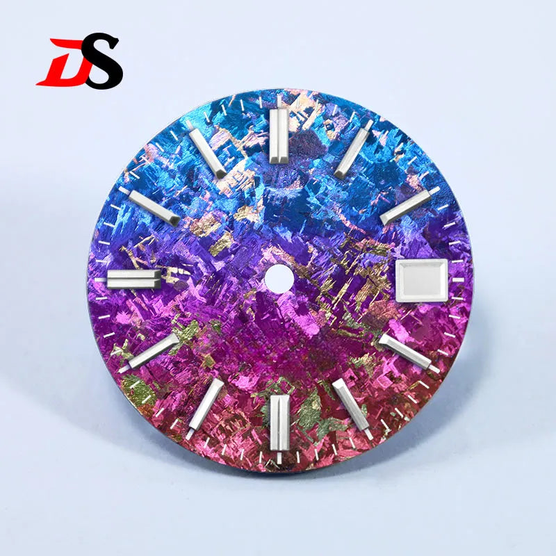 Gradient Blue Purple Dial Crystal Titanium Texture 28.5mm NO Lume NH35 Movement