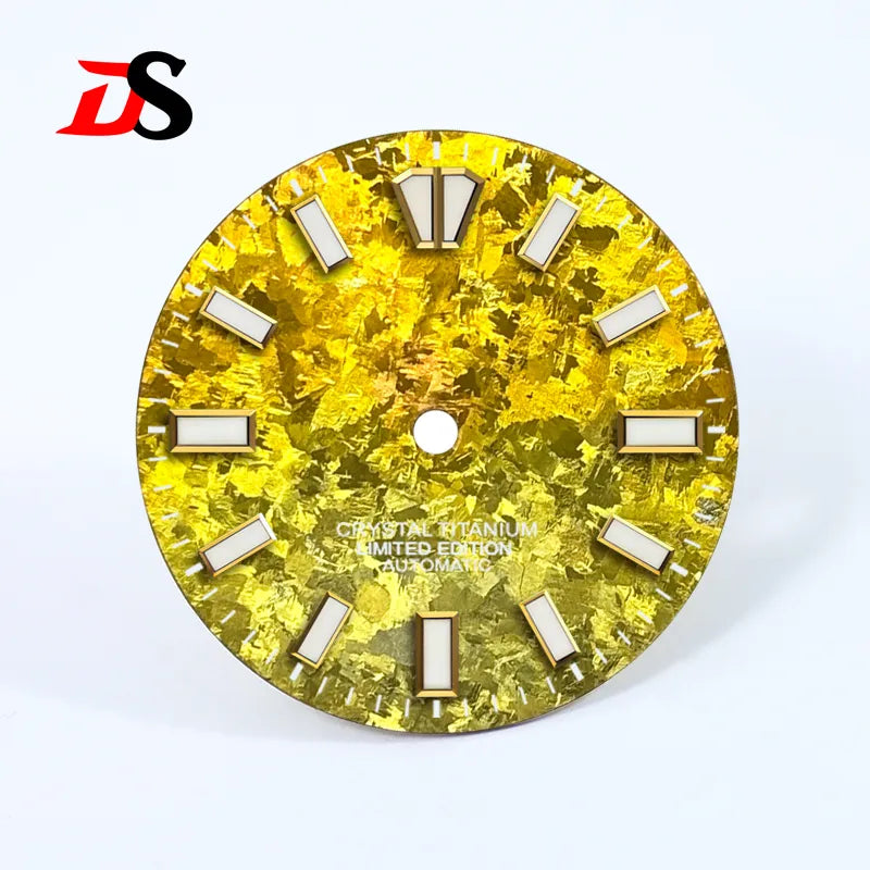 28.5mm Ice Crystal Titanium Dial Blue Lume NH35 Movement