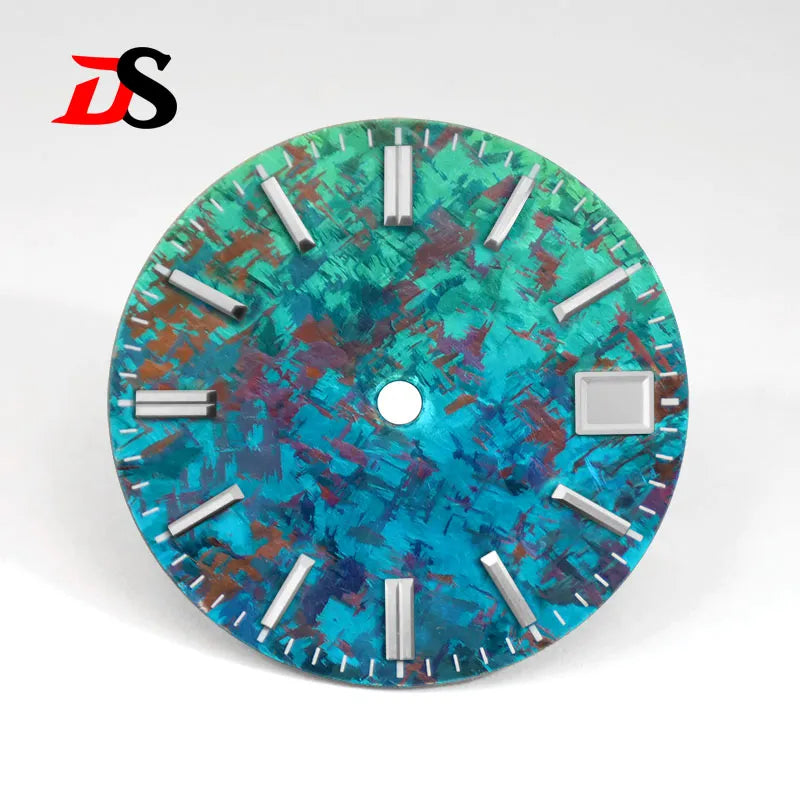 Gradient Blue Purple Dial Crystal Titanium Texture 28.5mm NO Lume NH35 Movement