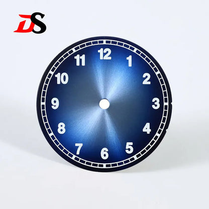 28.5mm Number Dial Gradient Blue Lume for NH35 NH38 Movement No Date