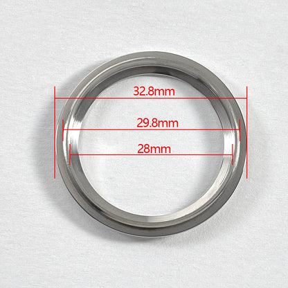 36mm Oyster Watch Case Stainless Steel Transparent Bottom Back Cover Electroplated Sapphire Glass