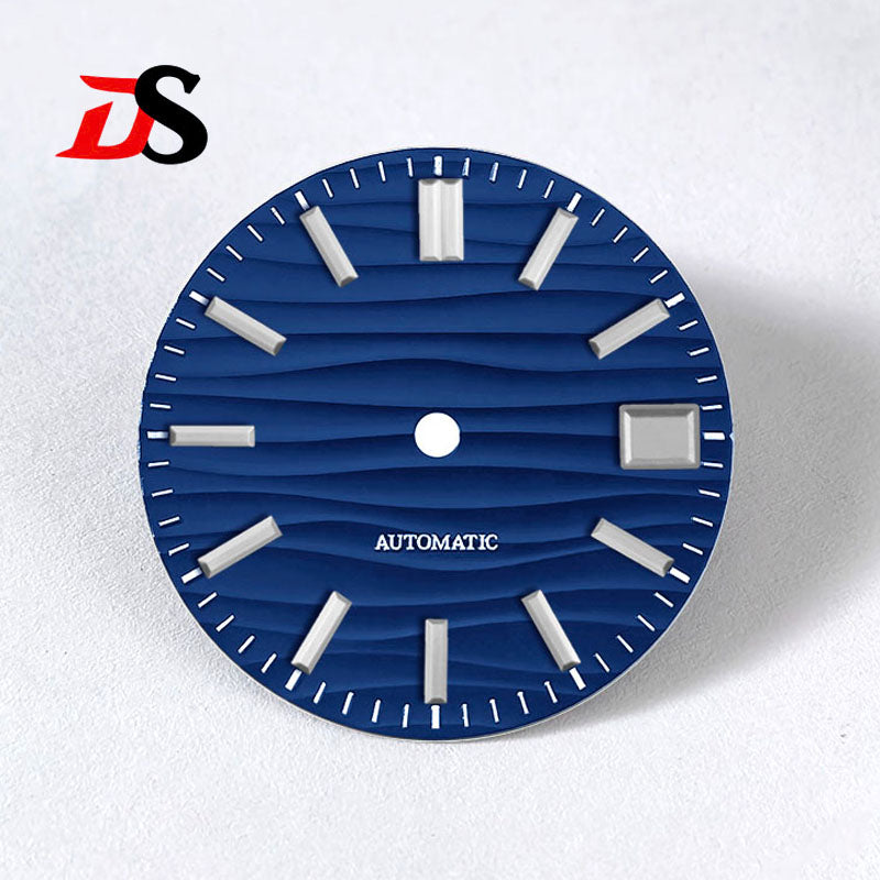 Sea Wave Dial 3 O 'clock Date No Lume/blue lume NH35NH36
