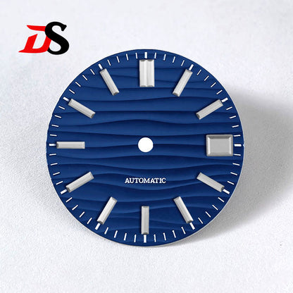 Sea Wave Dial 3 O 'clock Date No Lume/blue lume NH35NH36