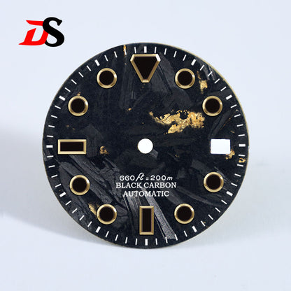 High Quality Carbon Fiber Dial Black Lume for MIYOTA 9015 /ETA2824 Movement 28.5MM