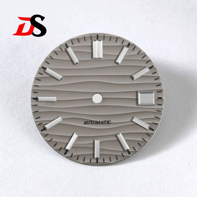 Sea Wave Dial 3 O 'clock Date No Lume/blue lume NH35NH36