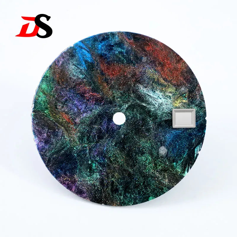 28.5mm Carbon Fiber Dial Rich Color Lava Texture Blank Surface NH35NH38 Movement Date