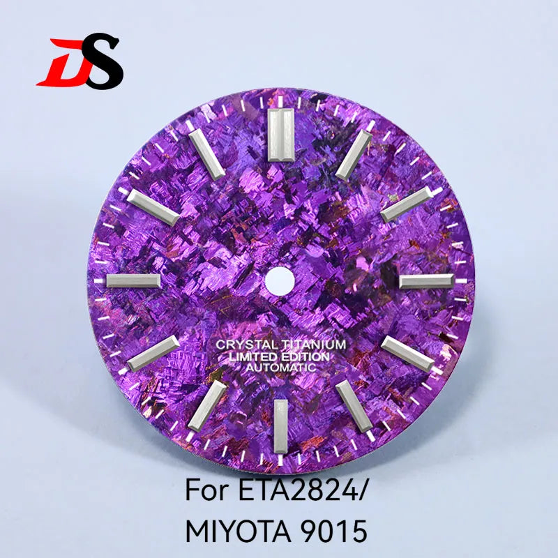 Ice Crystal Titanium 28.5mm Dial No Lume NH35 NH38 ETA2824/MIYOTA 9015 Movement No Date Dial