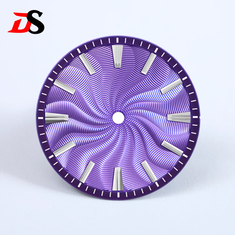 Guilloche Dial 28.5mm No Lume Sterile NH35NH34NH38 Movement 3 O'clock/6 O'clock/no Date