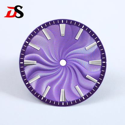 Guilloche Dial 28.5mm No Lume Sterile NH35NH34NH38 Movement 3 O'clock/6 O'clock/no Date