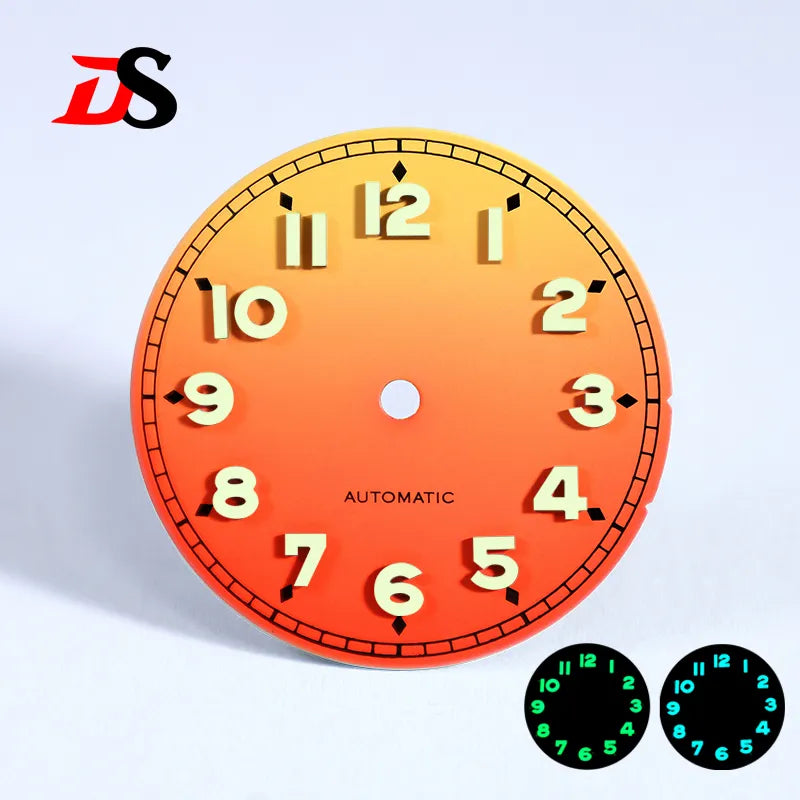 28.5mm Forerunner Dial BGW9 C3 Lume for NH35 NH38 ETA2824 Miyota9015 No Date