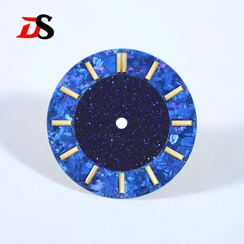 No tick mark 28.5mm Dial Tiger's Eye Stone Ice Crystal Stone Dial Creative Stitching High-quality NH38 Movement No Date