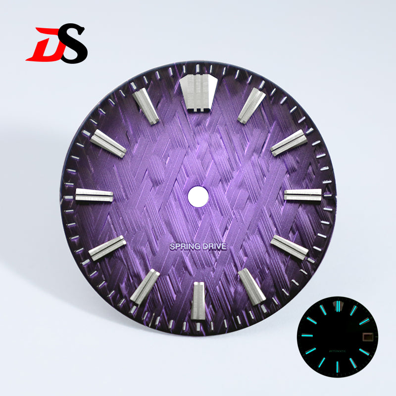 No Date 28.5mm Ice Forests Dial for NH34 NH35 Movement Blue Lume/no Lume