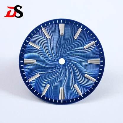 Guilloche Dial 28.5mm No Lume Sterile NH35NH34NH38 Movement 3 O'clock/6 O'clock/no Date