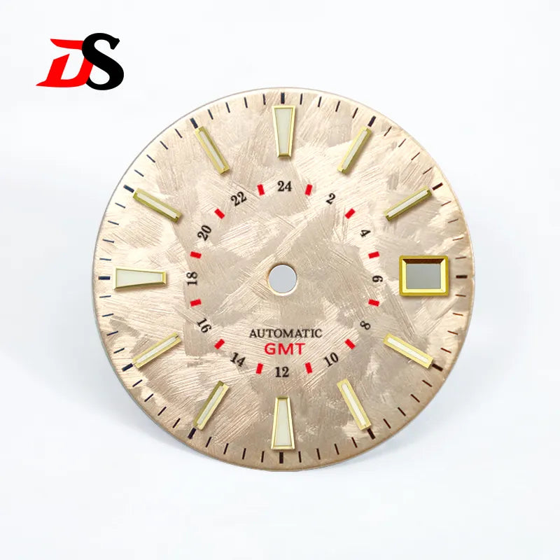 DS Sakura Red GMT Dial Blue Lume NH34GMT 28.5mm